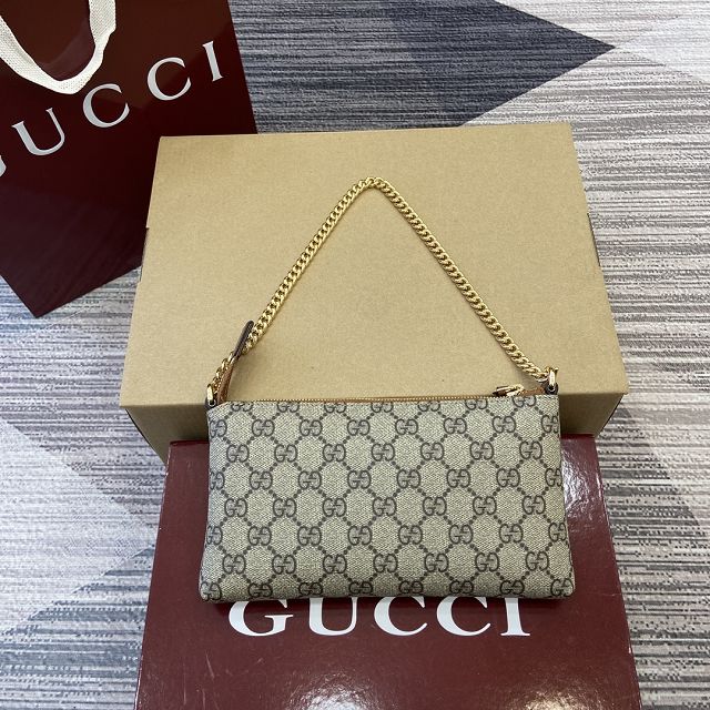 GG original canvas chain pochette 779791 brown