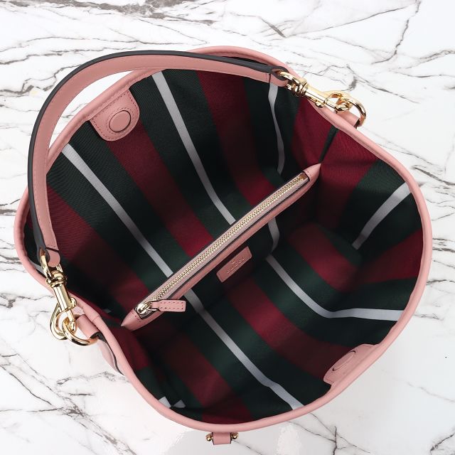 GG original canvas emblem medium bucket bag 815103 pink