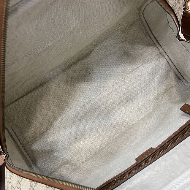 GG original canvas emblem medium duffle bag 821148 brown