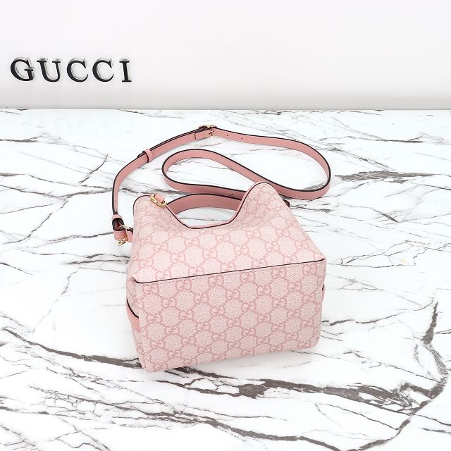 GG original canvas emblem mini bucket bag 815118 pink