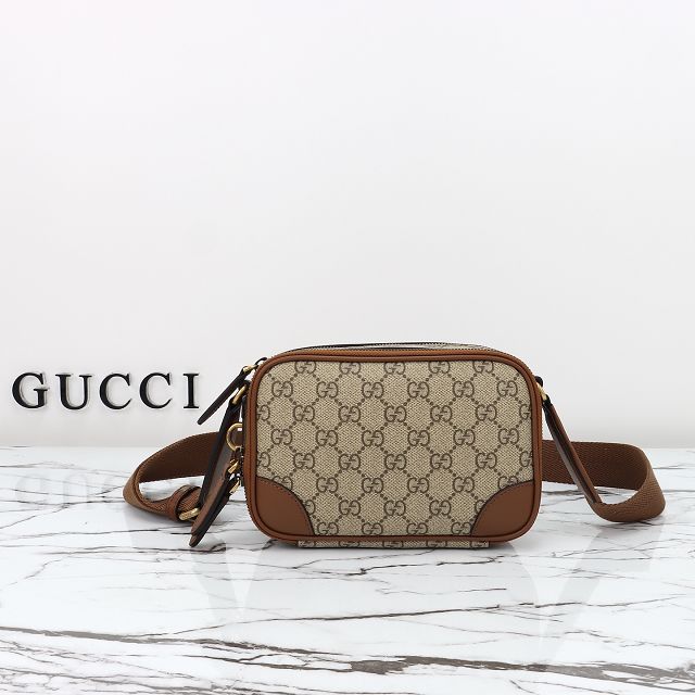 GG original canvas emblem mini crossbody bag 821217 brown