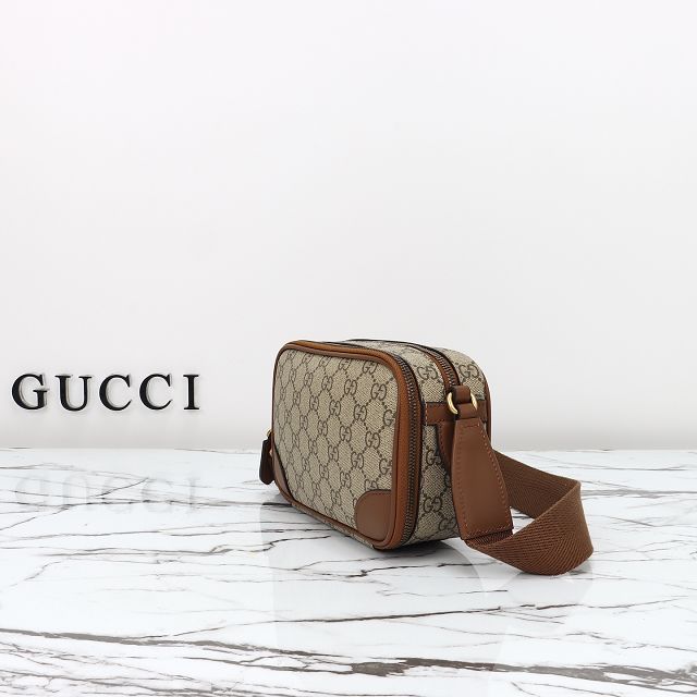GG original canvas emblem mini crossbody bag 821217 brown