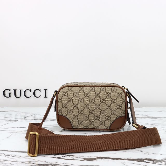 GG original canvas emblem mini crossbody bag 821217 brown