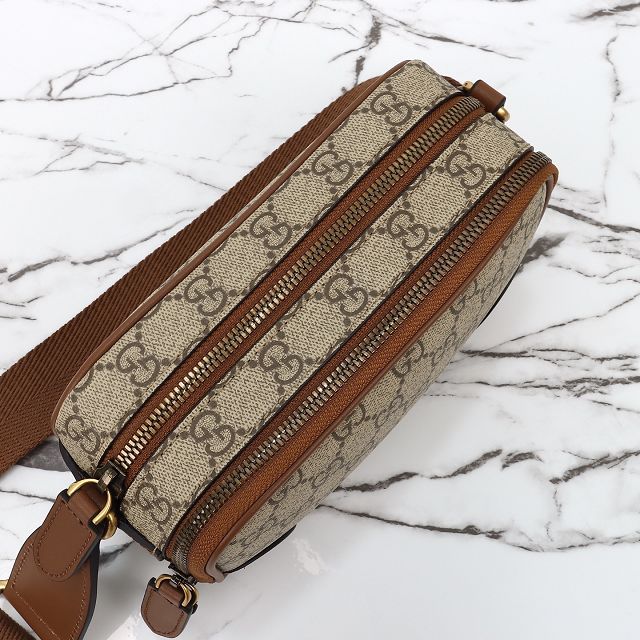 GG original canvas emblem mini crossbody bag 821217 brown