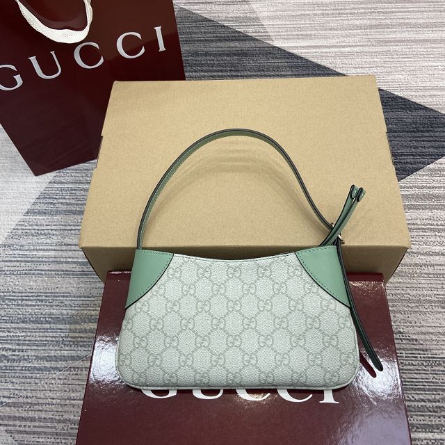 GG original canvas emblem small shoulder bag 820696 green