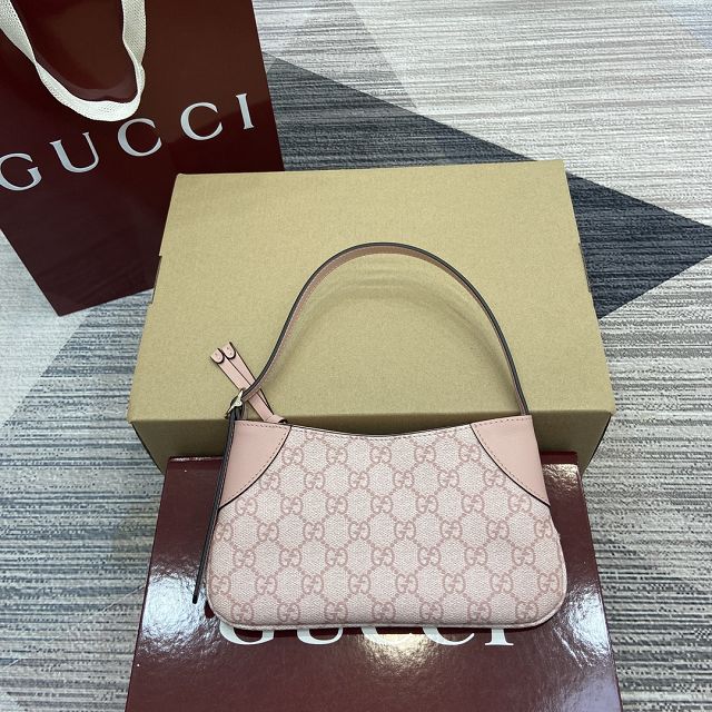 GG original canvas emblem small shoulder bag 820696 pink