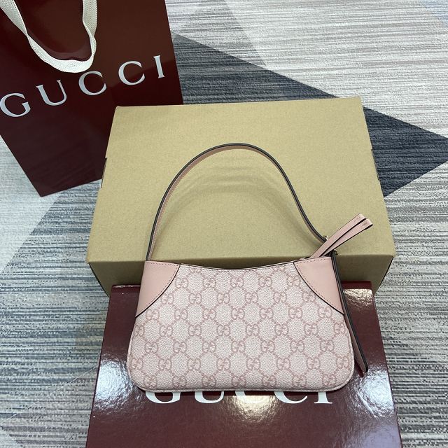 GG original canvas emblem small shoulder bag 820696 pink