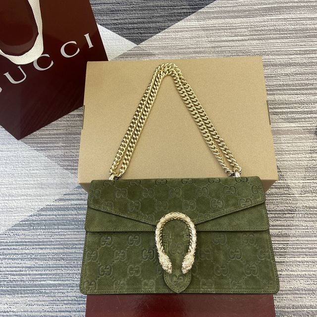 GG original suede dionysus medium shoulder bag 818145 green