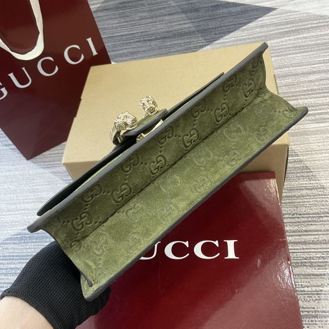 GG original suede dionysus medium shoulder bag 818145 green