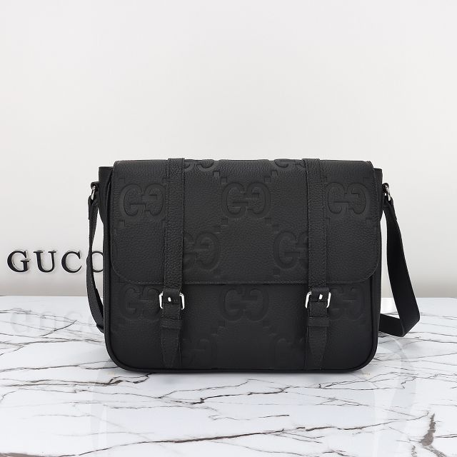 GG original calfskin messenger bag 760234 black