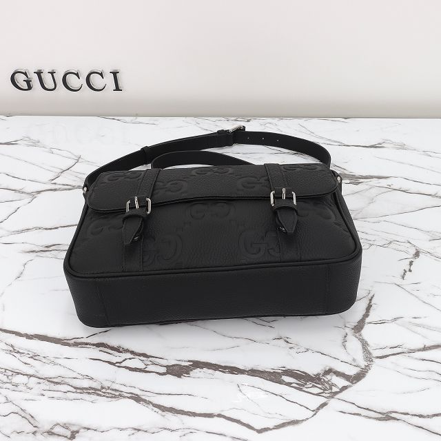 GG original calfskin messenger bag 760234 black