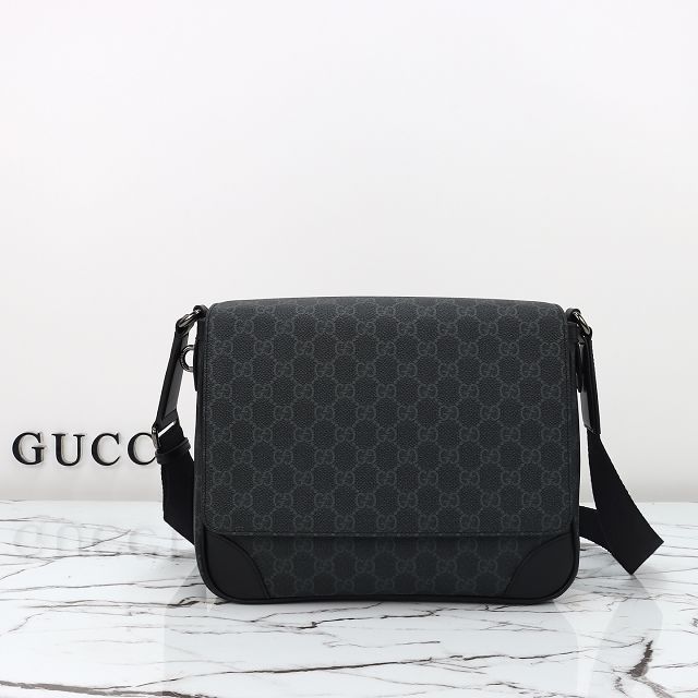 GG original canvas emblem medium crossbody bag 821154 black