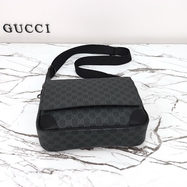 GG original canvas emblem medium crossbody bag 821154 black