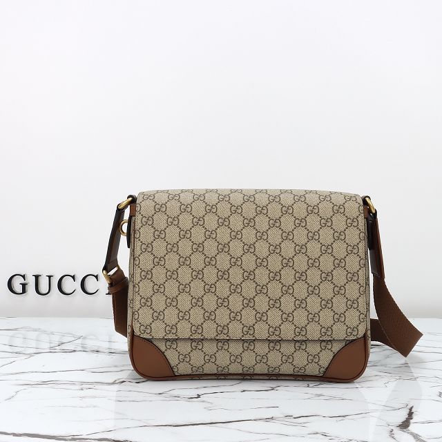 GG original canvas emblem medium crossbody bag 821154 brown