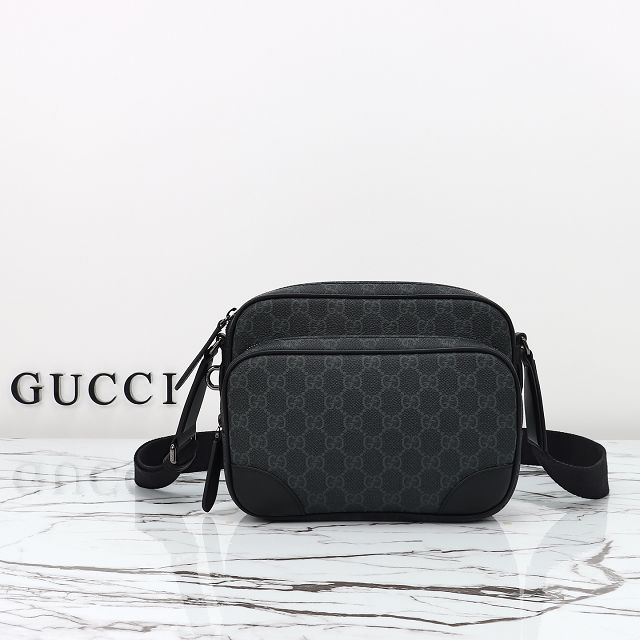 GG original canvas emblem medium crossbody bag 821160 black