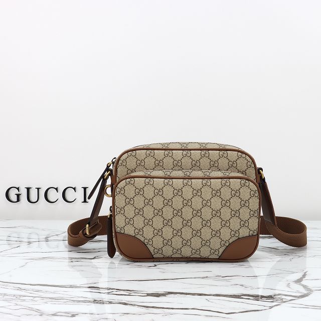 GG original canvas emblem medium crossbody bag 821160 brown