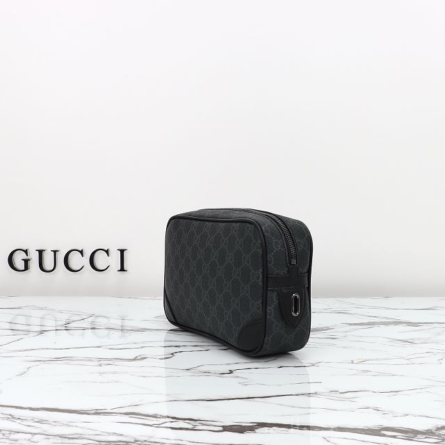 GG original canvas emblem small toiletry case 821164 black