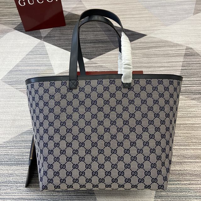 GG original canvas totissima medium tote bag 788203 blue