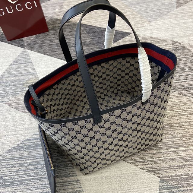 GG original canvas totissima medium tote bag 788203 blue