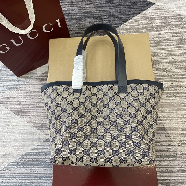 GG original canvas totissima small tote bag 788211 blue