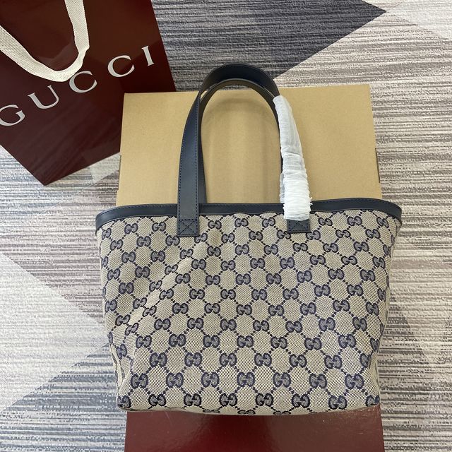 GG original canvas totissima small tote bag 788211 blue