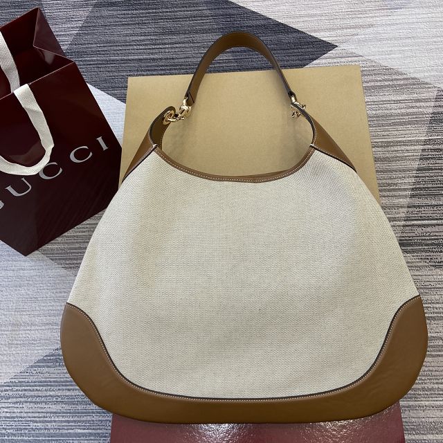 GG original cotton canvas B large shoulder bag 815924 brown