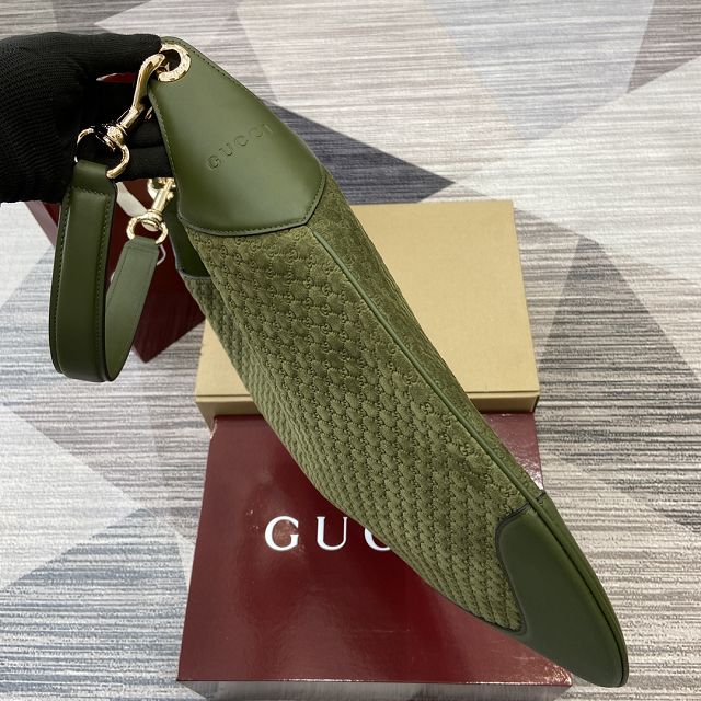 GG original suede B large shoulder bag 815924 green