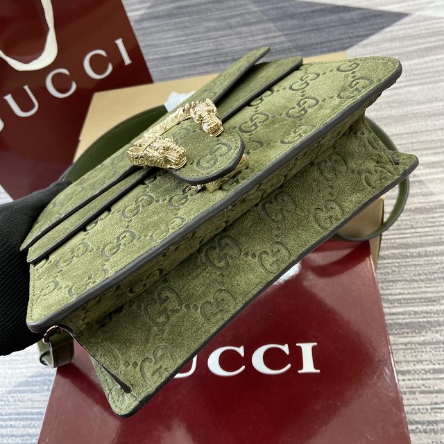 GG original suede dionysus mini top handle bag 813400 green