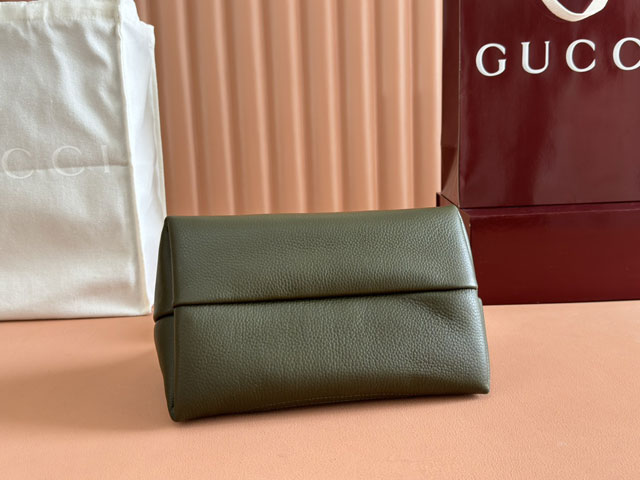 GG original calfskin softbit medium top handle bag 837467 green