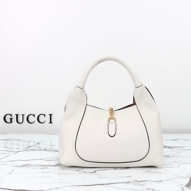 GG original calfskin softbit medium top handle bag 837467 white