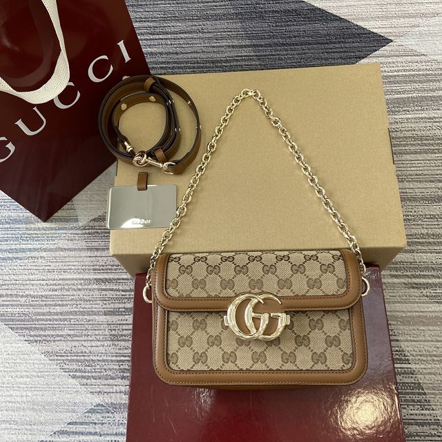 GG original canvas go small shoulder bag 826761 beige&brown