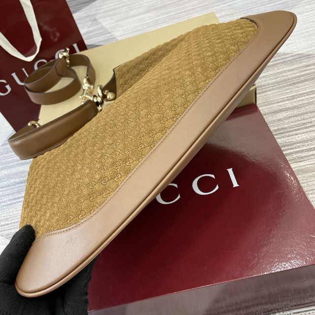 GG original suede B medium shoulder bag 834981 brown