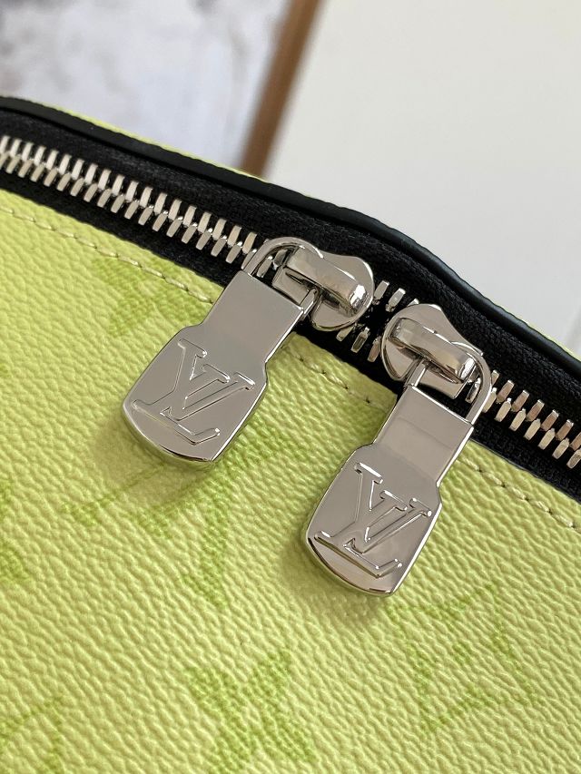 Louis vuitton original monogram canvas discovery slim backpack M14076 lemon yellow
