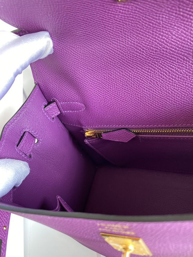 Hermes original epsom leather kelly 25 bag K25-1 anemone