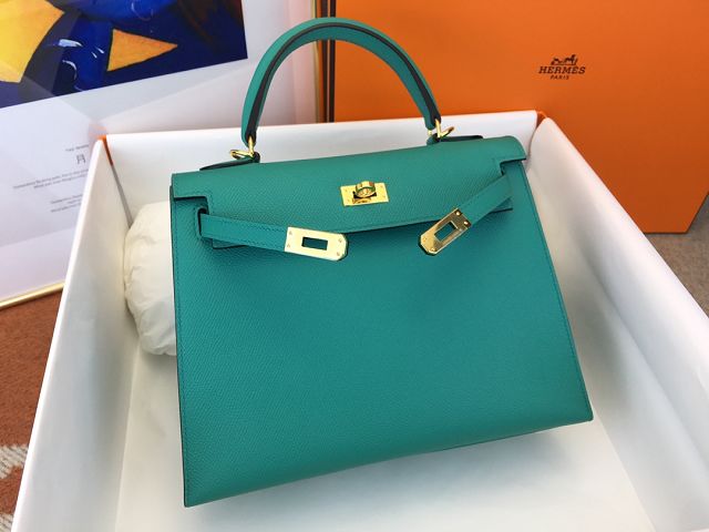 Hermes original epsom leather kelly 25 bag K25-1 vert verone