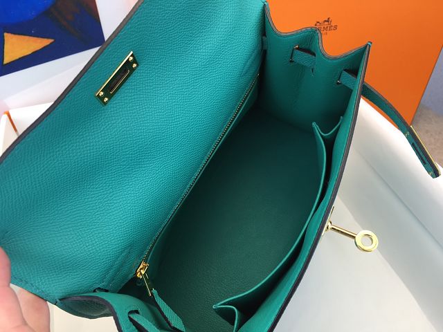 Hermes original epsom leather kelly 25 bag K25-1 vert verone
