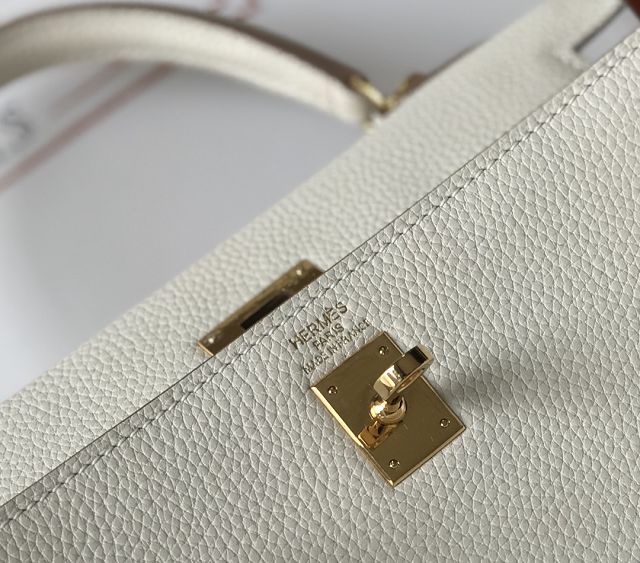 Hermes original togo leather kelly 25 bag K25 craie