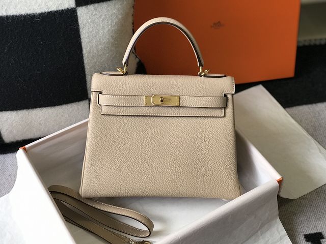 Hermes original togo leather kelly 32 bag K32-1 grey trench