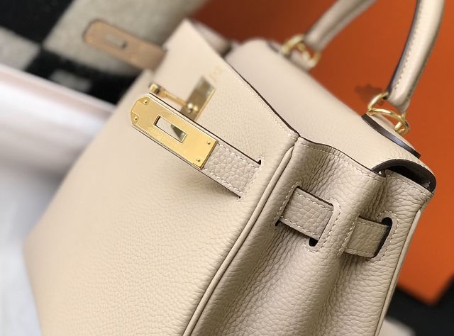 Hermes original togo leather kelly 32 bag K32-1 grey trench