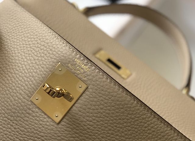 Hermes original togo leather kelly 32 bag K32-1 grey trench