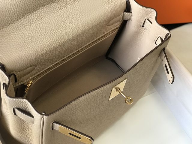 Hermes original togo leather kelly 32 bag K32-1 grey trench