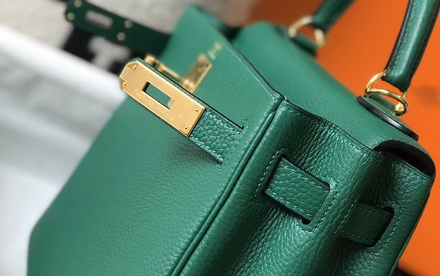 Hermes original togo leather kelly 32 bag K32-1 vert vertigo 