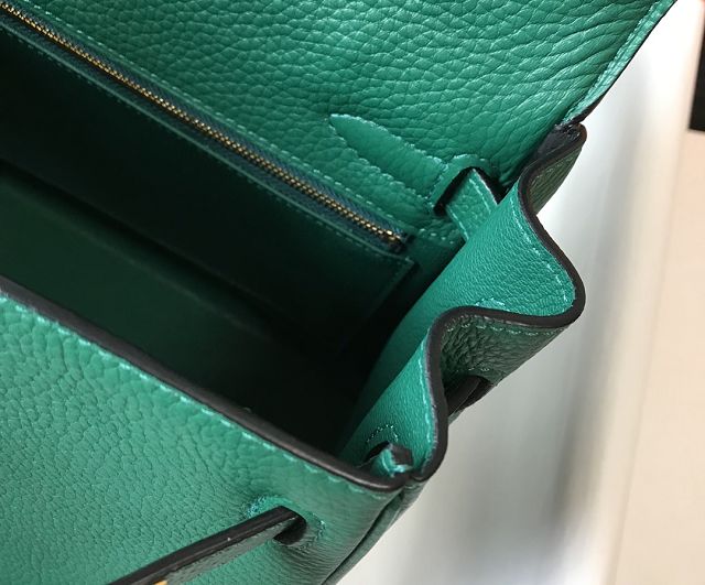 Hermes original togo leather kelly 32 bag K32-1 vert vertigo 