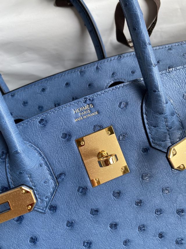 Hermes genuine ostrich leather birkin 35 bag K350 