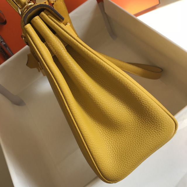 Hermes original togo leather kelly 32 bag K32-1 amber