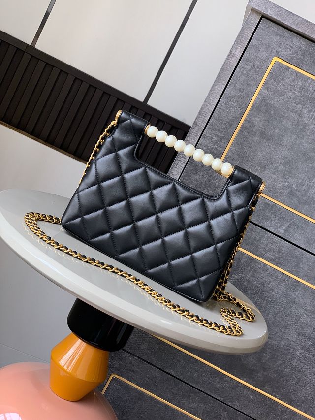 CC original lambskin small tote bag AS5413 black