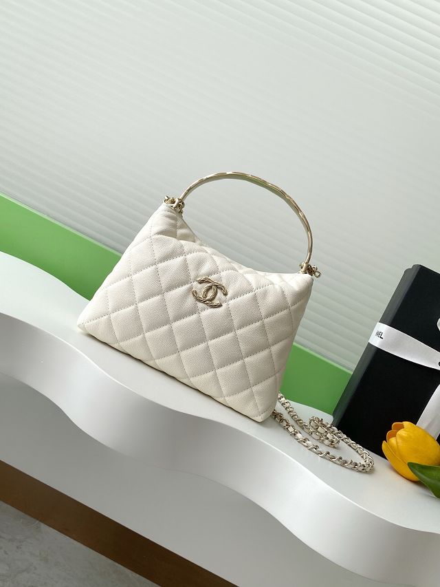 CC original grained calfskin pouch AP4591 white