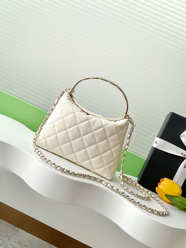 CC original grained calfskin pouch AP4591 white