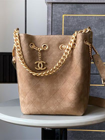CC original suede small hobo handbag  AS5303 brown