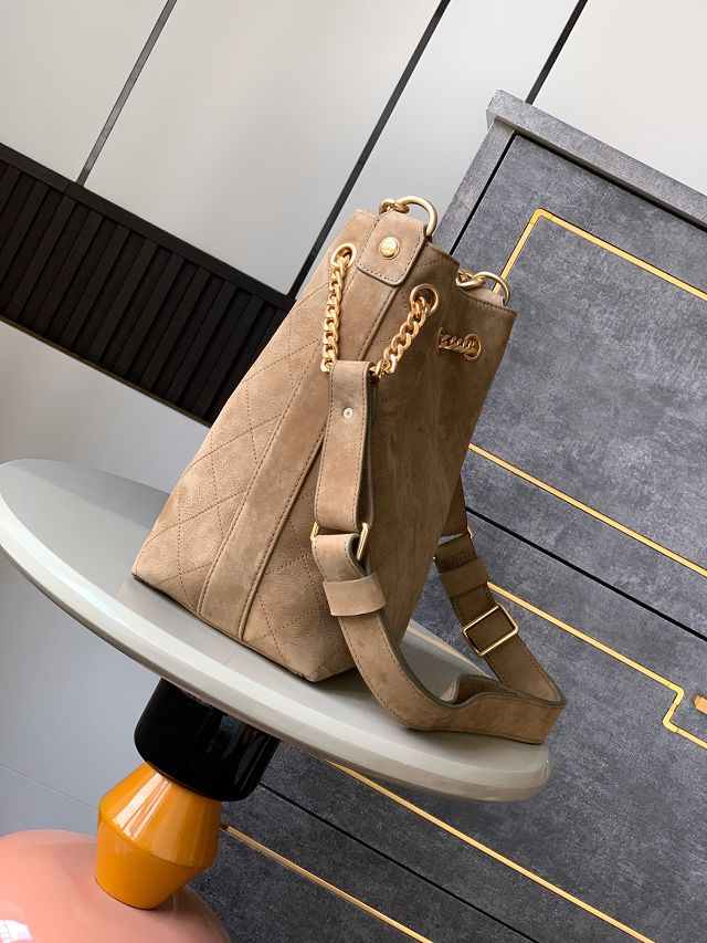 CC original suede small hobo handbag  AS5303 brown